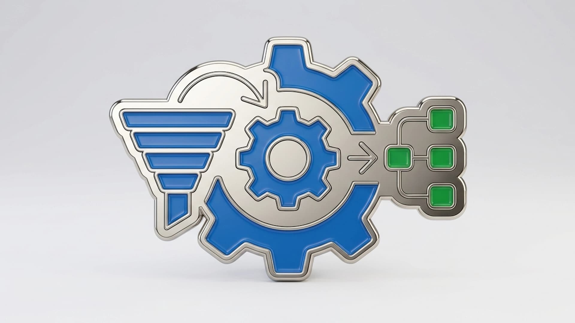 A sales workflow diagram showing lead capture, routing, follow-up, and handoff steps connected by automation arrows