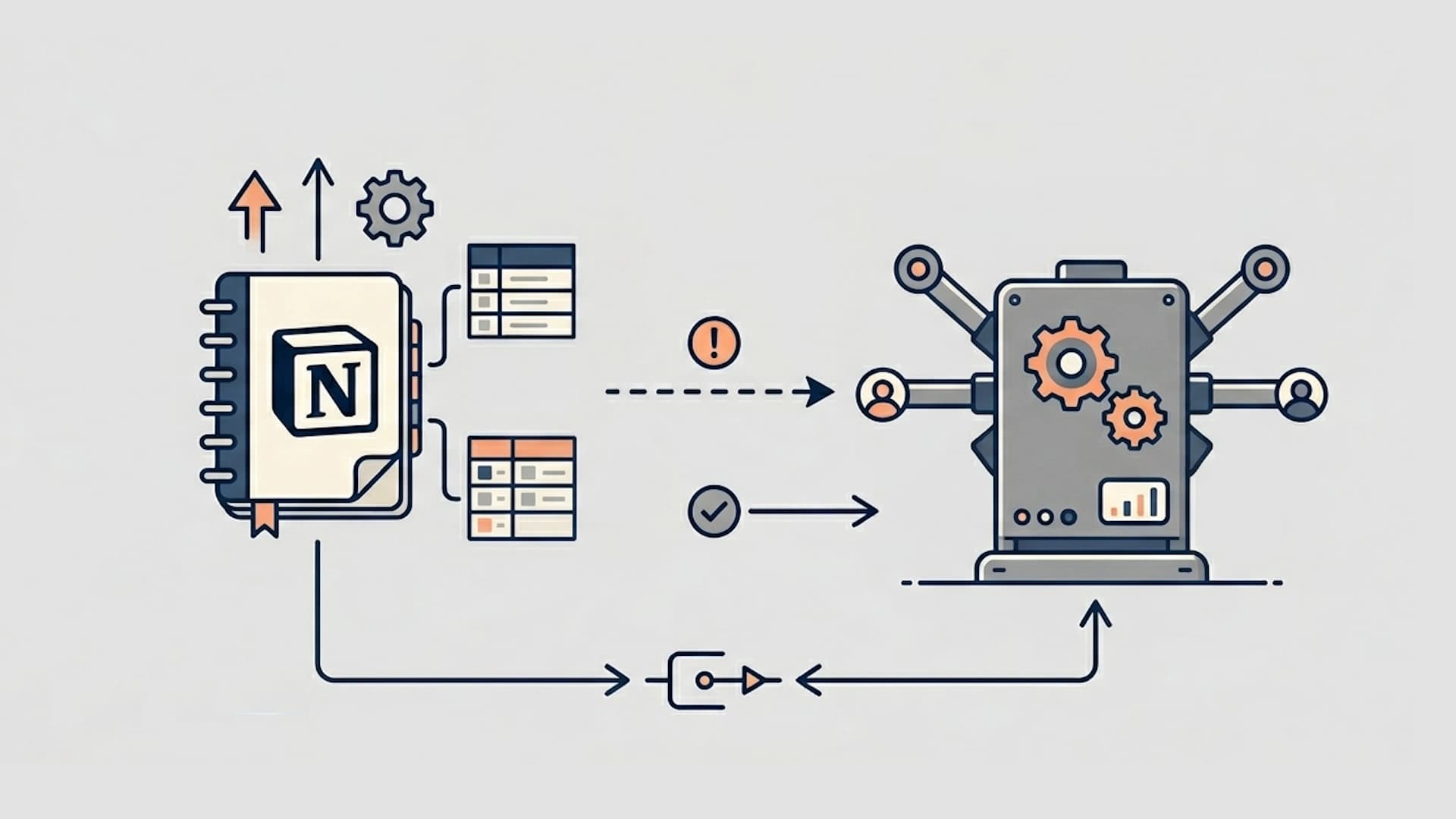 Notion database configured as a CRM next to a HubSpot pipeline view