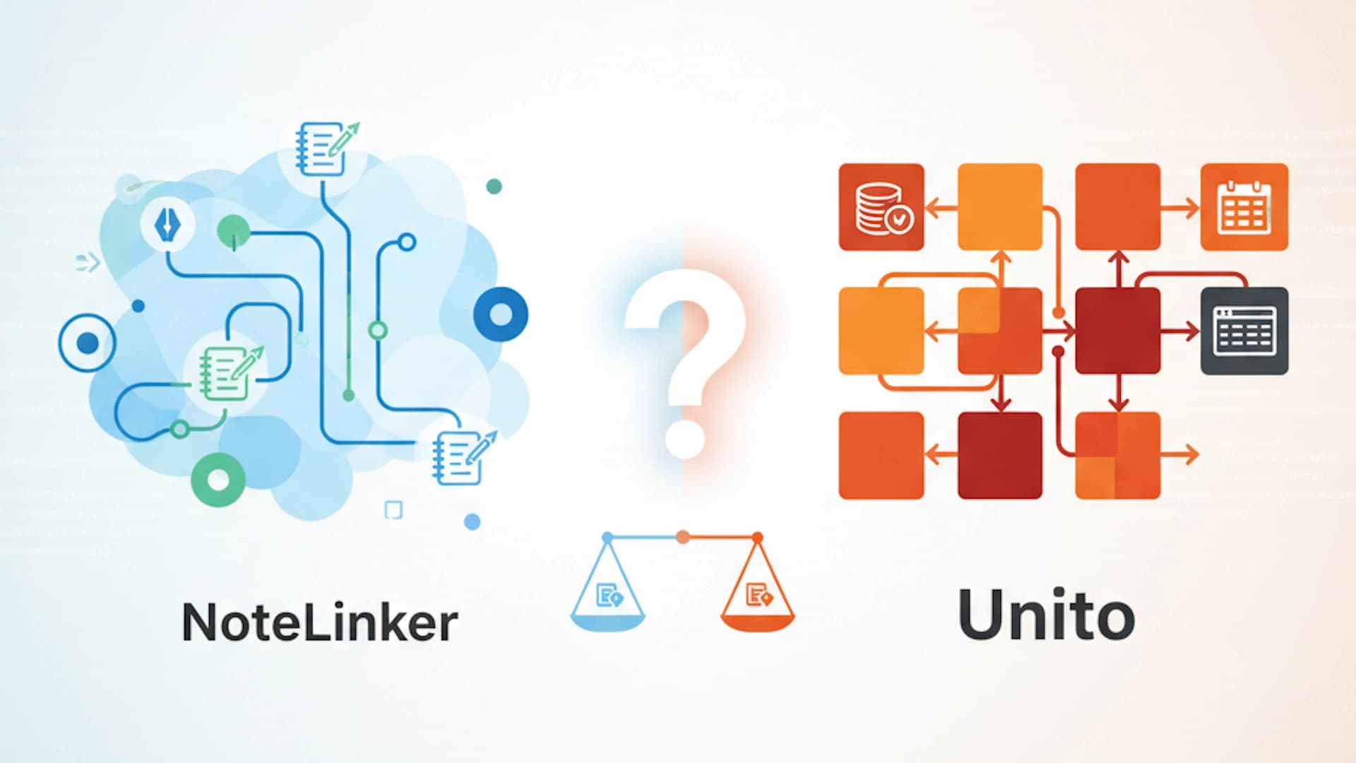 Side-by-side comparison of NoteLinker and Unito for Notion to HubSpot sync